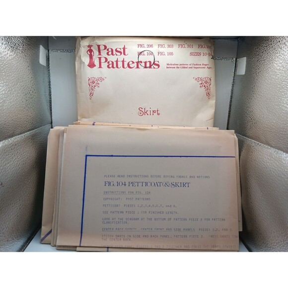 Vintage Past Patterns Fig.104 Size 10, Petticoat & Skirt Sewing Pattern - Picture 1 of 9